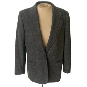 Item-Eyes Vintage Women's Gray Wool-Bland Blazer Jacket. Size US10